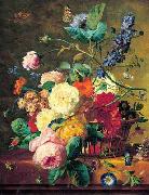 Jan van Huysum Basket of Flowers painting